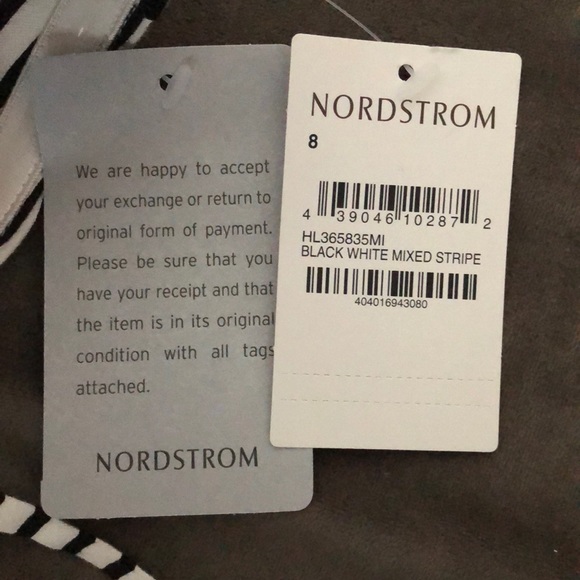 NWT Black and white stripe cocktail dress - Picture 4 of 4